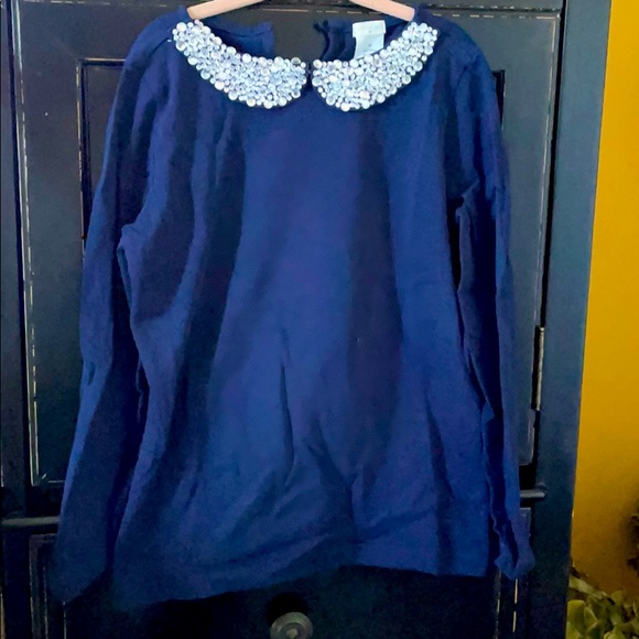 Crewcuts Girls rhinestone collar tee - Picture 1 of 4
